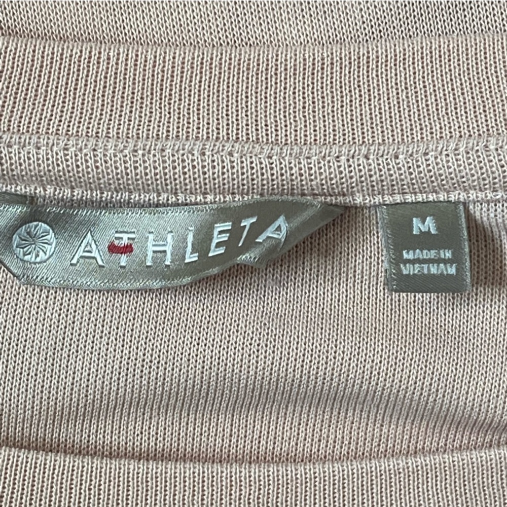 Athleta Serenity Criss Cross Sweatshirt in Soft Pink Sz M - Picture 9 of 12